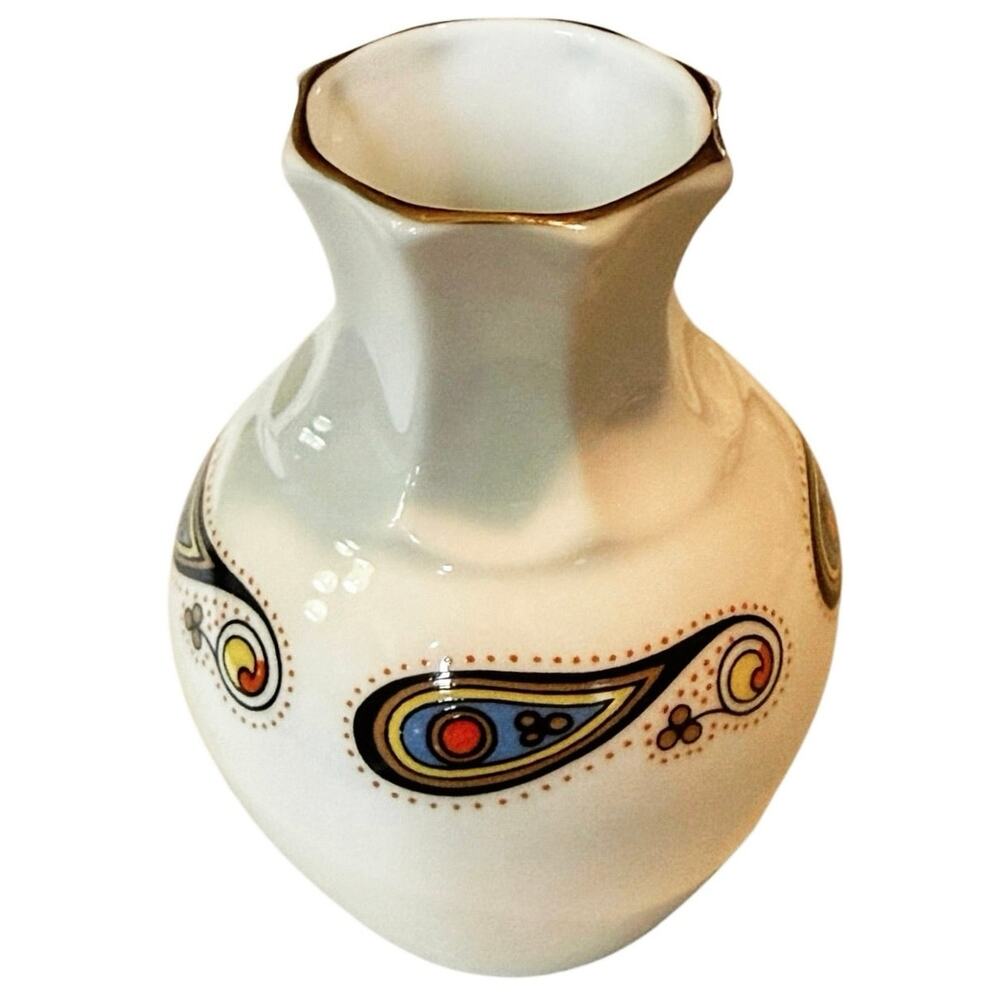 Royal Tara Book of Kells Mini Bud Vase • Bone China • 4” • Ireland • Vintage